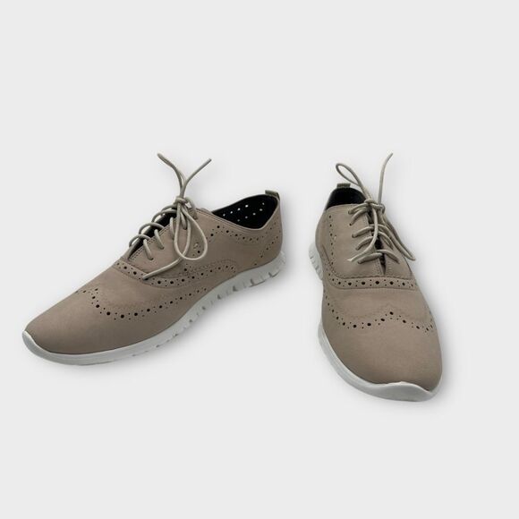 Cole Haan Women's‎ Zerogrand Wing Oxford Oat Nubuck, Size 10.5 Amazing Condition - Picture 6 of 8